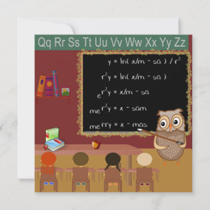 Cartão De Festividades Cartão-postal de Natal para Matemática