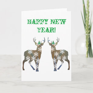 Cartão De Festividades Cartão-postal do feliz ano novo Snowflakes