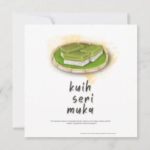 Cartão De Festividades Cartão-postal Kuih Seri Muka Malásia