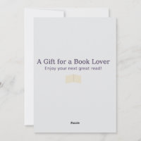 Cartão-presente para pavimentos de Livros - Desenh