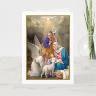 Cartão De Festividades Cartas de Natal Religiosas Uma cena sagrada