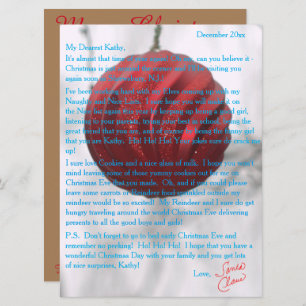 Cartão De Festividades Cartas de Papai noel Vermelho