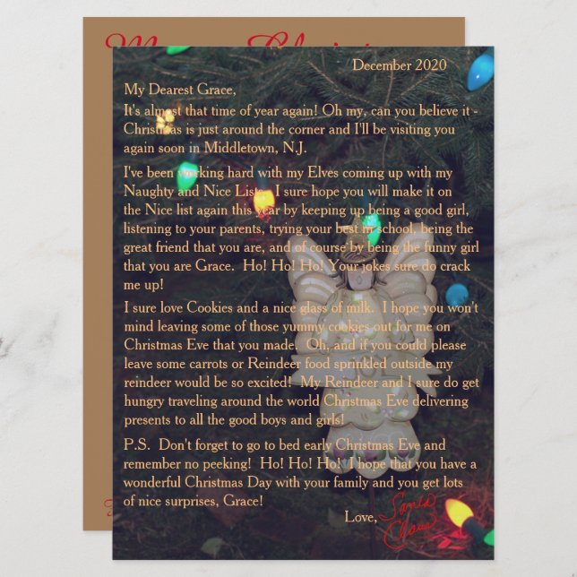 Cartão De Festividades Cartas de Papais noeis (Frente/Verso)