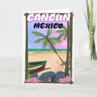 Cartaz da praia de Cancun México.