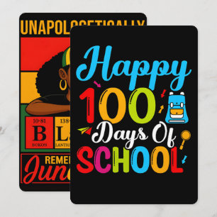 Cartão De Festividades Cartaz de 100 Dias de Aprendizado da História Negr