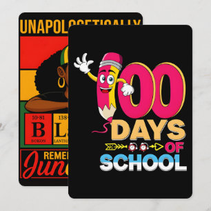 Cartão De Festividades Cartaz de 100 Dias de Aprendizado da História Negr