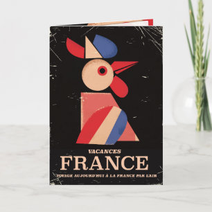 Cartão De Festividades Cartaz de férias antigo da França