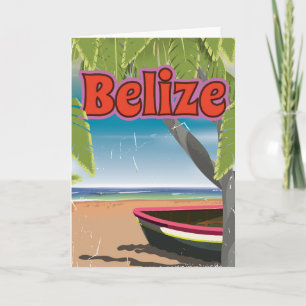 Cartão De Festividades Cartaz de férias antigo de Belize