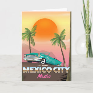 Cartão De Festividades Cartaz de férias da Cidade do México, México