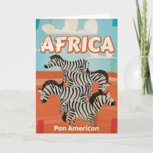 Cartão De Festividades Cartaz de Viagem Antigo da África