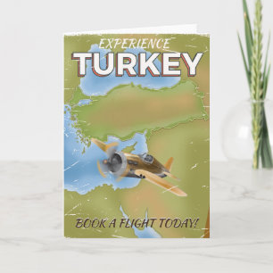 Cartão De Festividades Cartaz de viagem antigo da Turquia