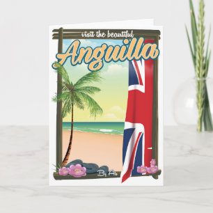Cartão De Festividades cartaz de viagem do Território Britânico de Anguil