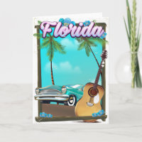 Cartaz de viagem estilo retrô da Flórida