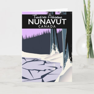 Cartão De Festividades Cartaz de viagem Nunavut Canadá