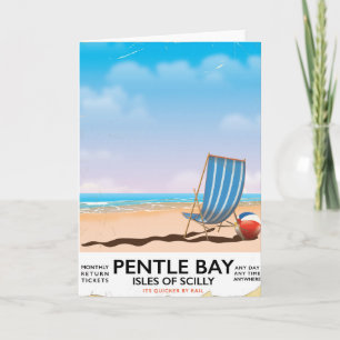 Cartão De Festividades Cartaz de viagem para Pentle Bay Ilhas Scilly