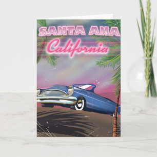 Cartão De Festividades cartaz de viagem Santa Ana Califórnia