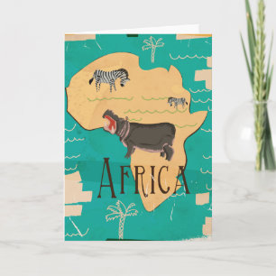 Cartão De Festividades Cartaz de Viagem Vintage Experiência África