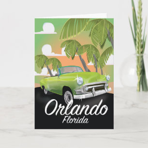 Cartão De Festividades cartaz de viagem vintage Orlando Flórida