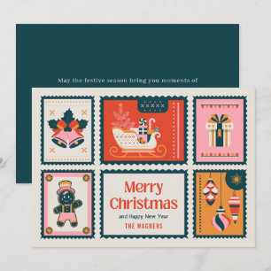 Cartão De Festividades Cartazes Coloridos Saudação Feliz de Natal