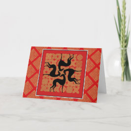 Cartão De Festividades Carte de vœux Lévrier