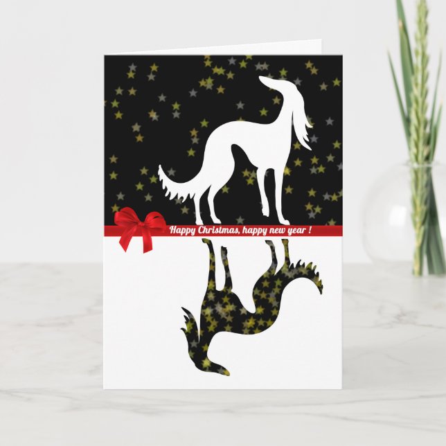 Cartão De Festividades Carte de vœux Saluki YIN (Frente)