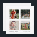 Cartão De Festividades Carte Noël Joyeuses Fêtes Collage 4 fotos<br><div class="desc">Estilo da Un Simples et élégant pour cette carte de voeu en français,  favoritos personalizáveis avec vos fotos.</div>