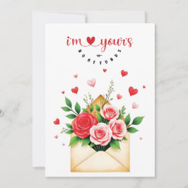 Cartão De Festividades Carte Saint-Valentin - "I'm yours, no refunds"