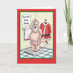 Cartão De Festividades Cartoon Christmas Card: Santa Moly