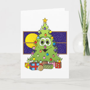 Cartão De Festividades Cartoon de Árvore de Natal