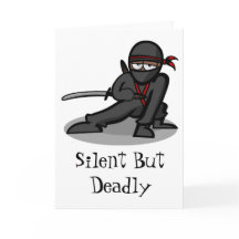 Cartoon Ninja  Warrior "silent but Deadly"
