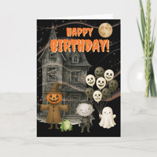 Cartão De Festividades Casa Assombrada Assustadora Aniversário de Hallowe
