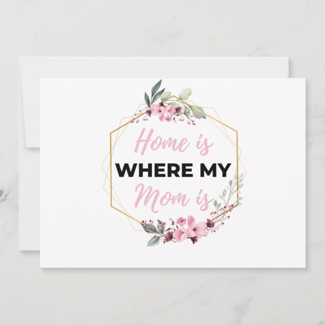 Cartão De Festividades Casa Onde Minha Mãe Está Negra (Frente)