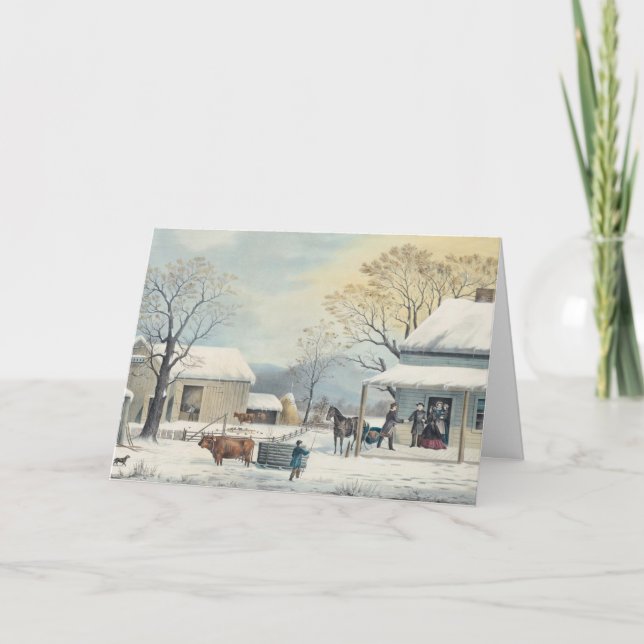 Cartão De Festividades "Casa para Ação de Graças" (Frente)