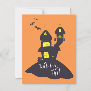 Cartão De Festividades Casa Spooky no Halloween de Hill