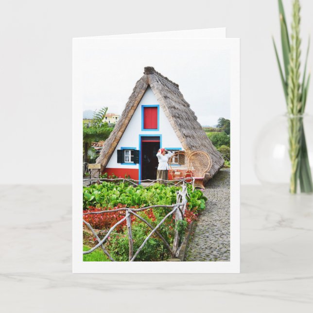 Cartão De Festividades Casa tradicional em Santana (Frente)