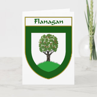 Cartão De Festividades Casaco de Armas/Proteção Familiar Flanagan