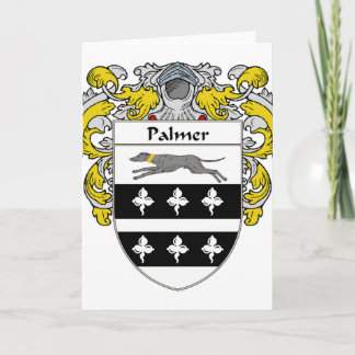 Cartão De Festividades Casaco de Braços de Palmer/Crest Familiar (Mantled