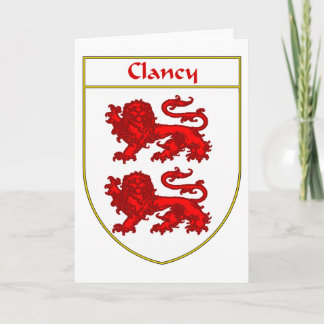 Cartão De Festividades Casaco de Clancy de Armas/Proteção Familiar