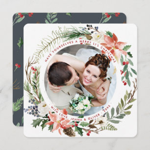 Cartão De Festividades Casado com Feliz Fúria de Natal