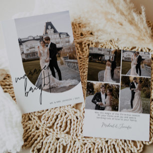Cartão De Festividades Casados + Arquivo de Caligrafia em Script Fotograf