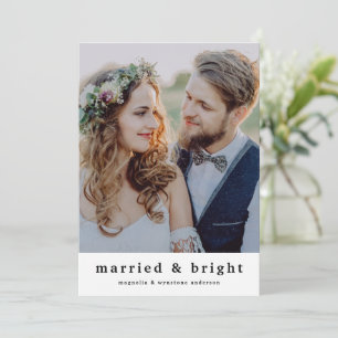 Cartão De Festividades Casados e Iluminados Duas Fotos