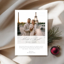 Casados e Radiantes Foto de Recém-casados em Letra