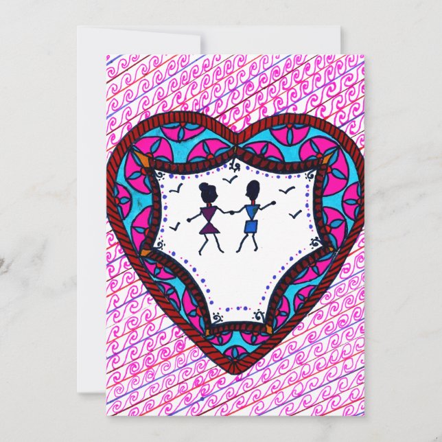 Cartão De Festividades Casal dançante (Frente)