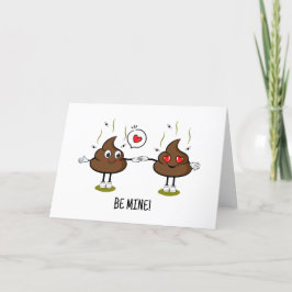 Cartão De Festividades Casal de Amor Emoji de Poop Personalizado