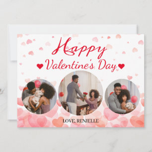 Cartão De Festividades casal de dia de os namorados de colagem circular c