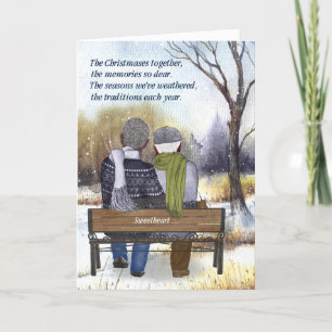 Cartão De Festividades Casal de Namorados Idosos Afro-Americanos Gays