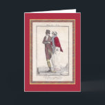 Cartão De Festividades Casal Elegante de Cena de Ice Romântica Vintage<br><div class="desc">Gravação elegante e romântica de um cavalheiro ensinando a uma jovem como skate. O título em francês diz "O estudante temeroso." Após a ilustração francesa do século XIX (Engrave/Moda) dos Skateres de Gelo "L'Ecolière Craintive" dos Modos et Manières nº 19 - impressa em 1800 pelo Philibert-Louis Debucourt (1755-1832). Esta bela...</div>