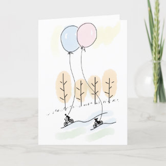 Cartão De Festividades Casal Espirituoso em uma Aventura de Bicicleta Jun