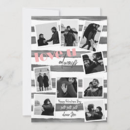 Cartão De Festividades Casal personalizado 9 cinzas Fotografias "ama semp