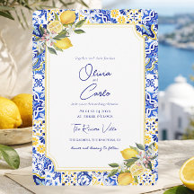 Casamento com Azulejo Mediterrâneo Italiano e Limã